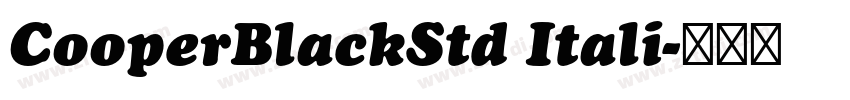 CooperBlackStd Itali字体转换
